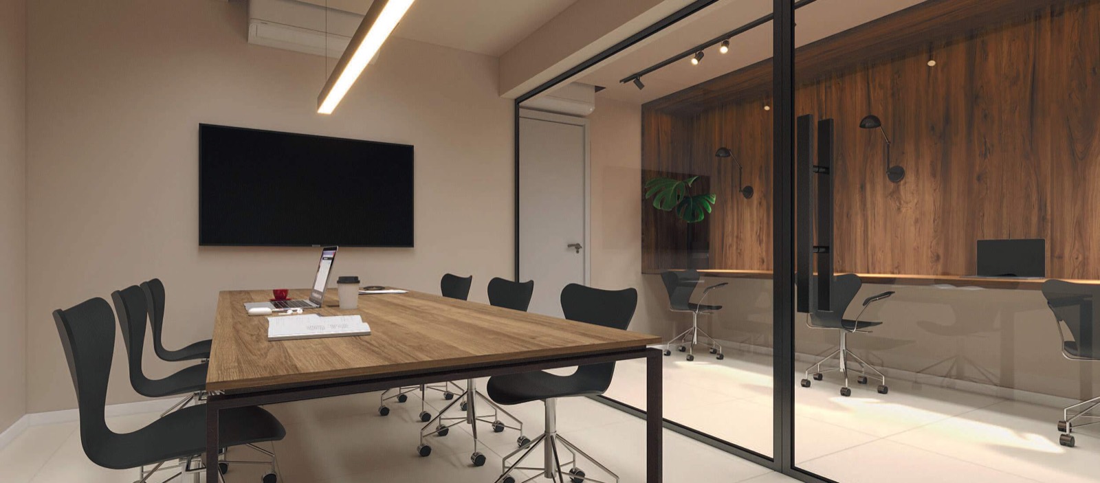 Coworking com acesso pelo hall